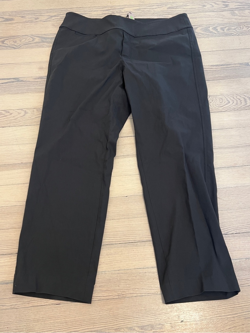 NIC+ZOE Women’s Charcoal Pull On Straight Leg Stretch Pants NWT Size 16